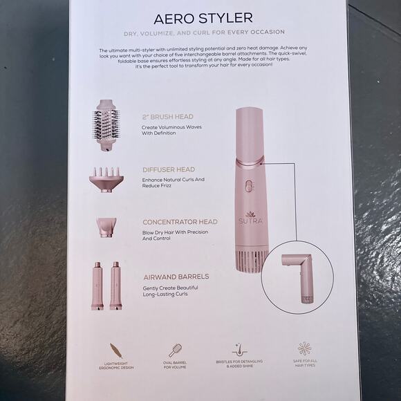 SUTRA AERO Styler 5-in-1 Hair Styling Tool Brush Dryer Volumizer Curler Diffuser - Picture 4 of 5